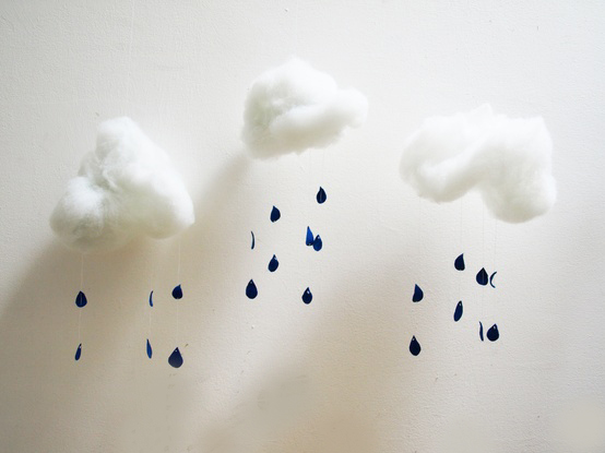 DIY cotton wool clouds. – Look what I made